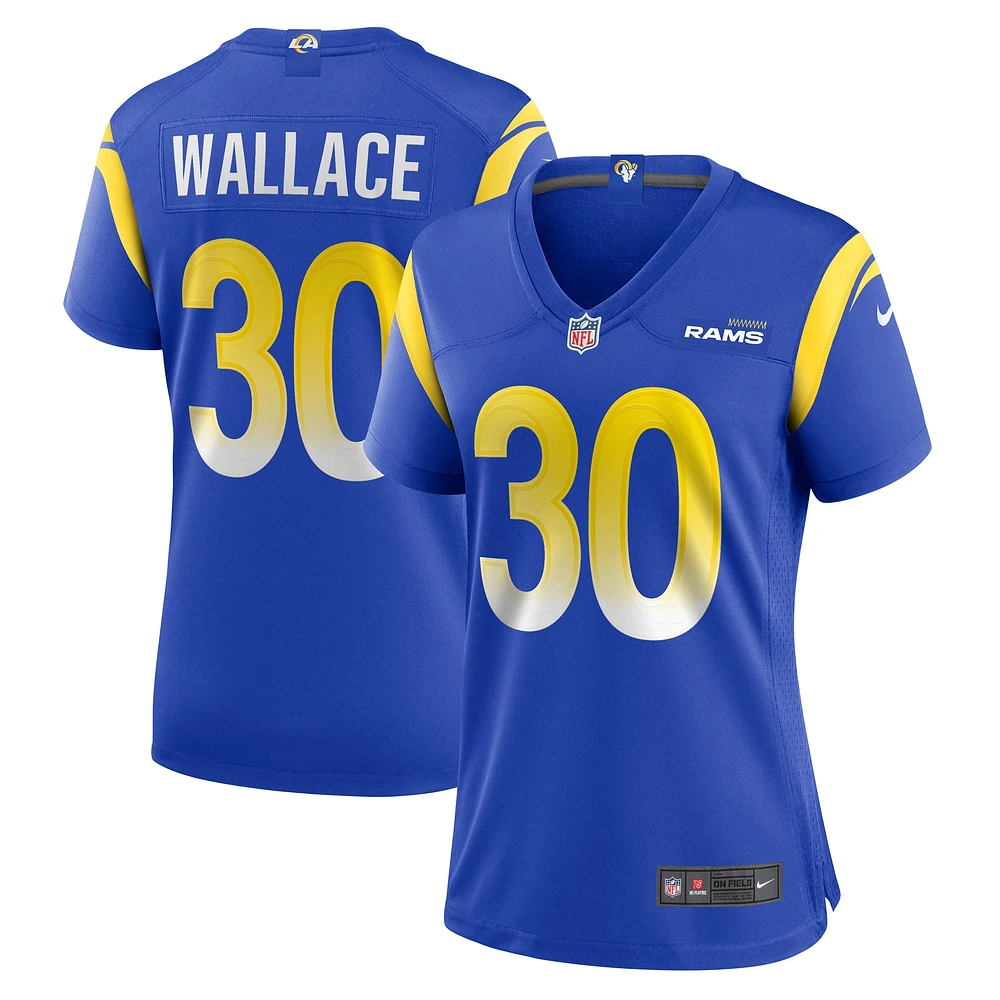 Maillot de match Nike Josh Wallace Royal Los Angeles Rams pour femme