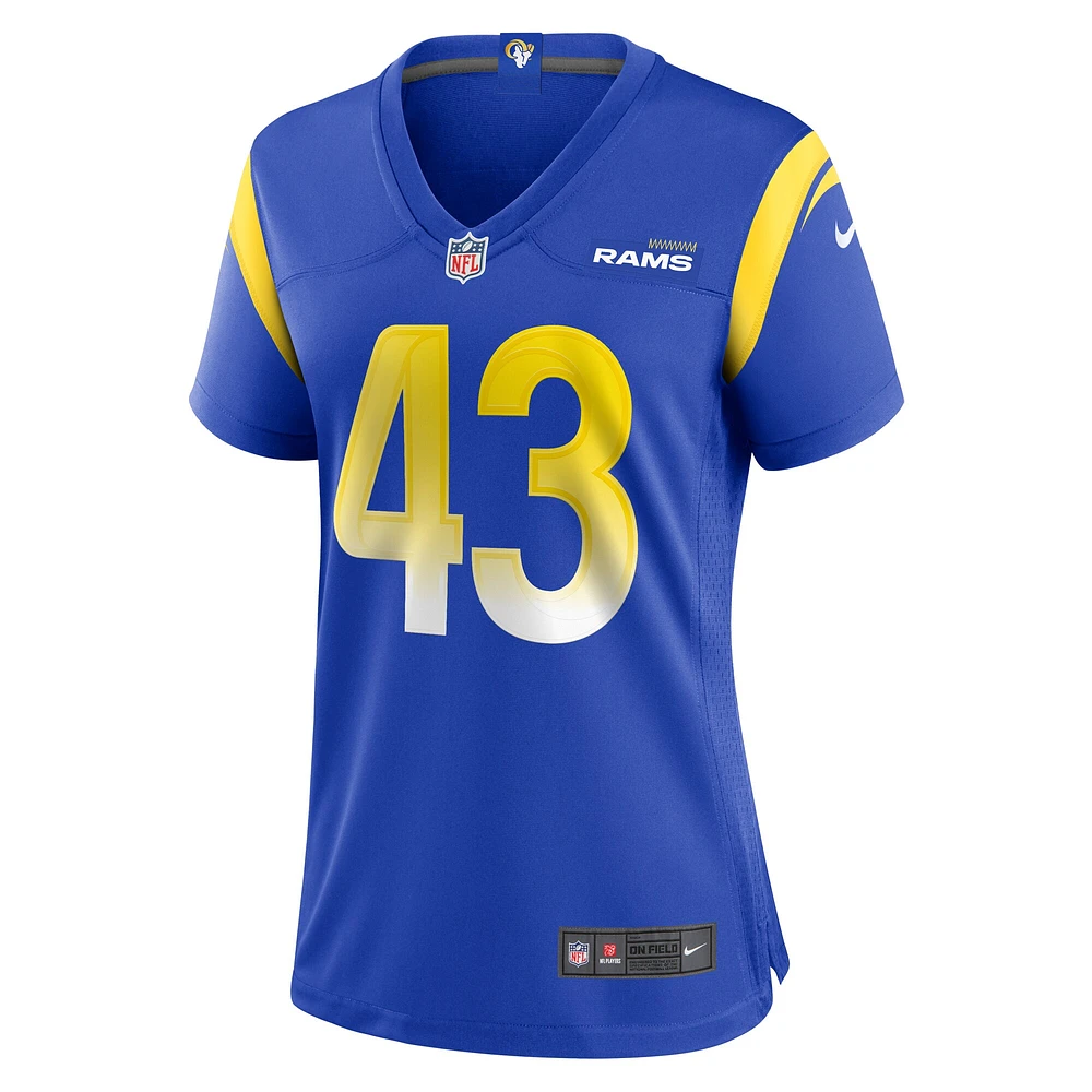Women's Nike Joshua Karty  Royal Los Angeles Rams Game Jersey
