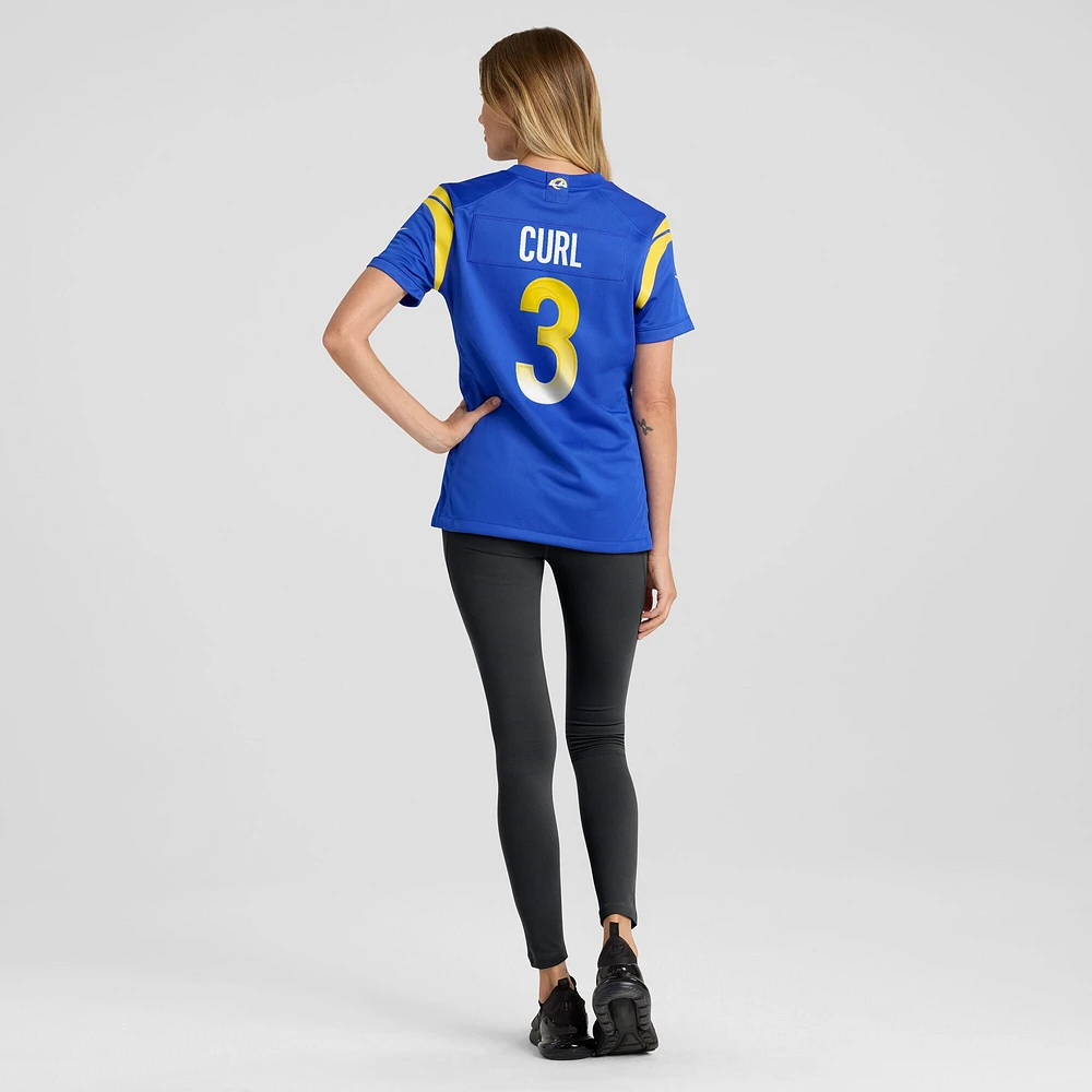 Women's Nike Kamren Curl  Royal Los Angeles Rams Team Game Jersey