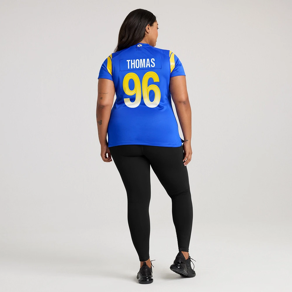 Maillot Nike Keir Thomas Royal Los Angeles Rams Game Player pour femme
