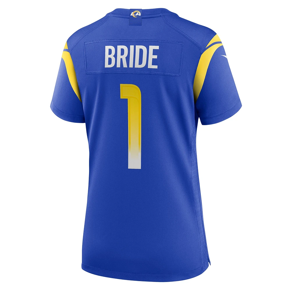Women's Nike Number 1 Bride Royal Los Angeles Rams Game Jersey