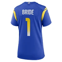 Women's Nike Number 1 Bride Royal Los Angeles Rams Game Jersey
