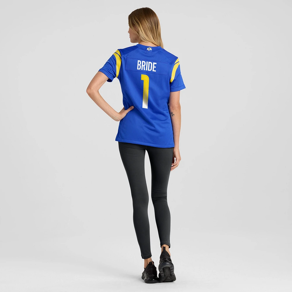 Women's Nike Number 1 Bride Royal Los Angeles Rams Game Jersey