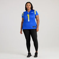 Women's Nike Number 1 Bride Royal Los Angeles Rams Game Jersey