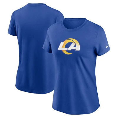 T-shirt Nike Royal Los Angeles Rams pour femme avec logo principal