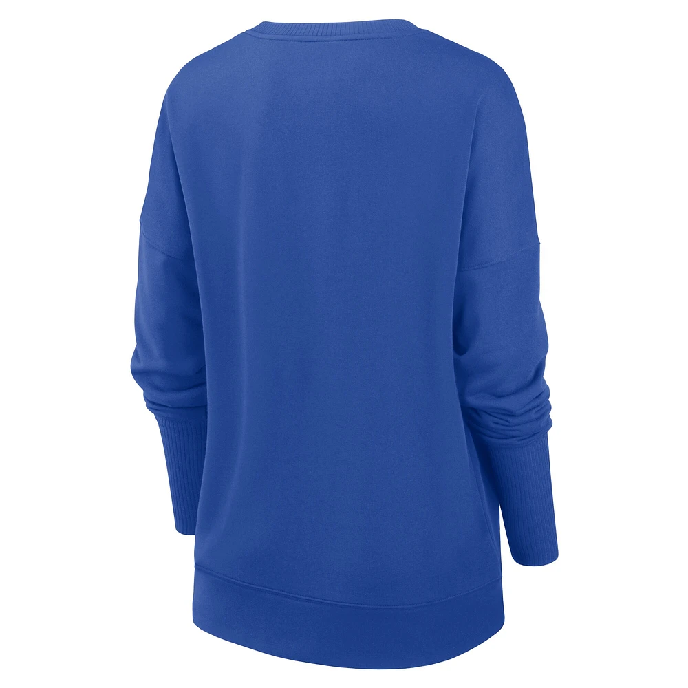 Women's Nike Royal Los Angeles Rams Rewind Playback Icon Performance Pullover Sweatshirt