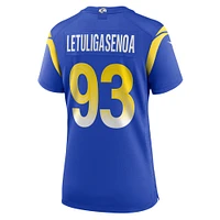 Women's Nike Tuli Letuligasenoa  Royal Los Angeles Rams Game Jersey
