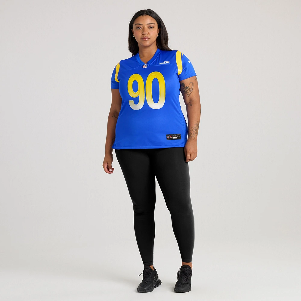 Maillot de match Nike Tyler Davis Royal Los Angeles Rams pour femme
