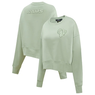 Sweat-shirt neutre Pro Standard vert clair des Los Angeles Rams pour femmes