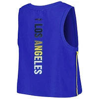 Women's Pro Standard  Royal Los Angeles Rams Ombre Wordmark Classic Cropped Tank Top