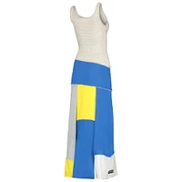 Women's Refried Apparel Heathered Gray Los Angeles Rams Tri-Blend Sleeveless Maxi Dress