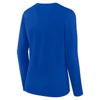 Women's Royal Los Angeles Rams Grip Long Sleeve T-Shirt