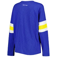 Women's Tommy Hilfiger Royal Los Angeles Rams Justine Long Sleeve Tunic T-Shirt