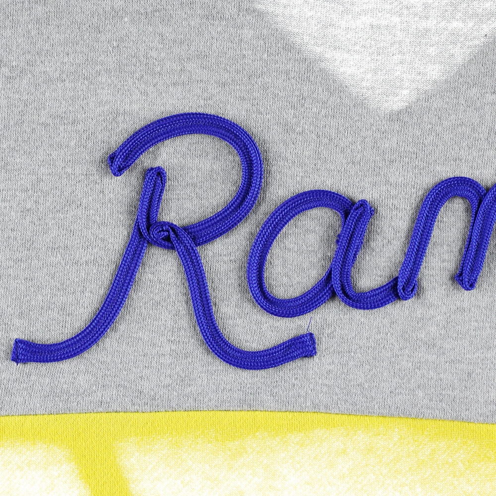 Sweat-shirt Touch Heather Grey/Royal Los Angeles Rams Outfield Deep V-Back Waist Length Pullover pour femme