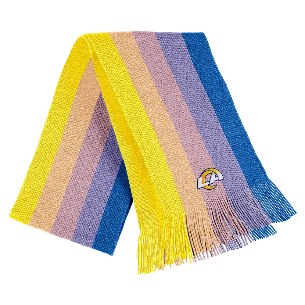 Women's WEAR by Erin Andrews Gold Los Angeles Rams Ombre Pom Knit Hat and Scarf Set