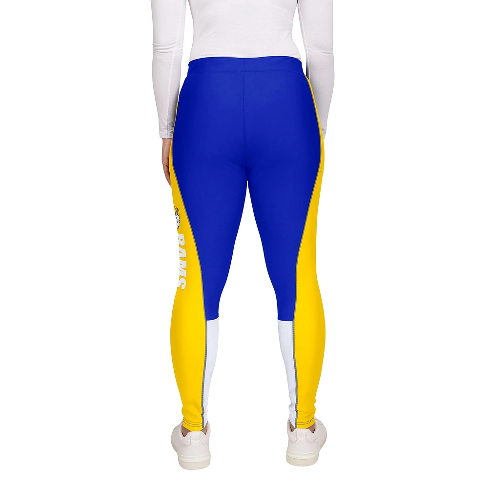 Leggings à blocs de couleurs Royal/Gold Los Angeles Rams pour femme WEAR by Erin Andrews