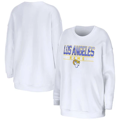 Sweat-shirt à capuche blanc pour femme WEAR by Erin Andrews des Los Angeles Rams