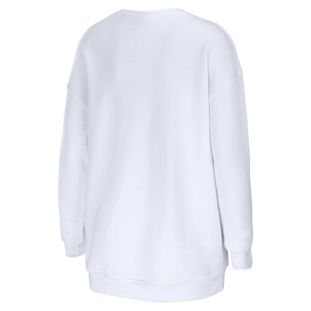 Sweat-shirt surdimensionné blanc WEAR by Erin Andrews des Rams de Los Angeles pour femmes