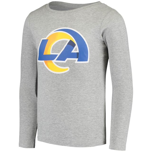 Ensemble de nuit gris avec t-shirt à manches longues et pantalon Los Angeles Rams pour jeune