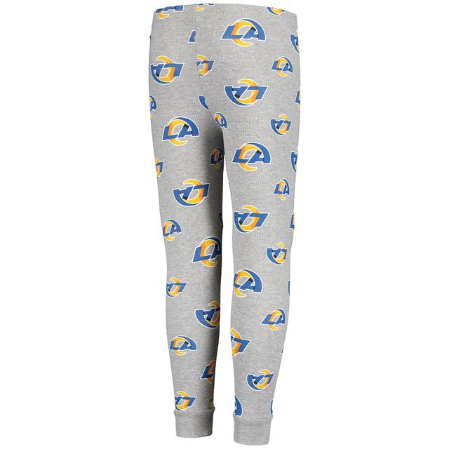 Ensemble de nuit gris avec t-shirt à manches longues et pantalon Los Angeles Rams pour jeune