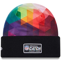 Youth New Era  Black Los Angeles Rams 2023 NFL Crucial Catch Cuffed Knit Hat