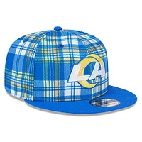 Youth New Era Royal Los Angeles Rams 2024 Sideline Statement 9FIFTY Snapback Hat
