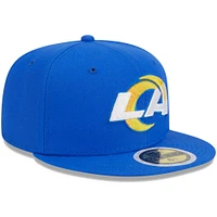 Youth New Era Royal Los Angeles Rams  Main 59FIFTY Fitted Hat