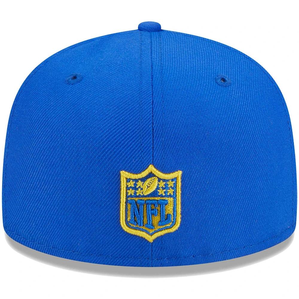 Youth New Era Royal Los Angeles Rams  Main 59FIFTY Fitted Hat