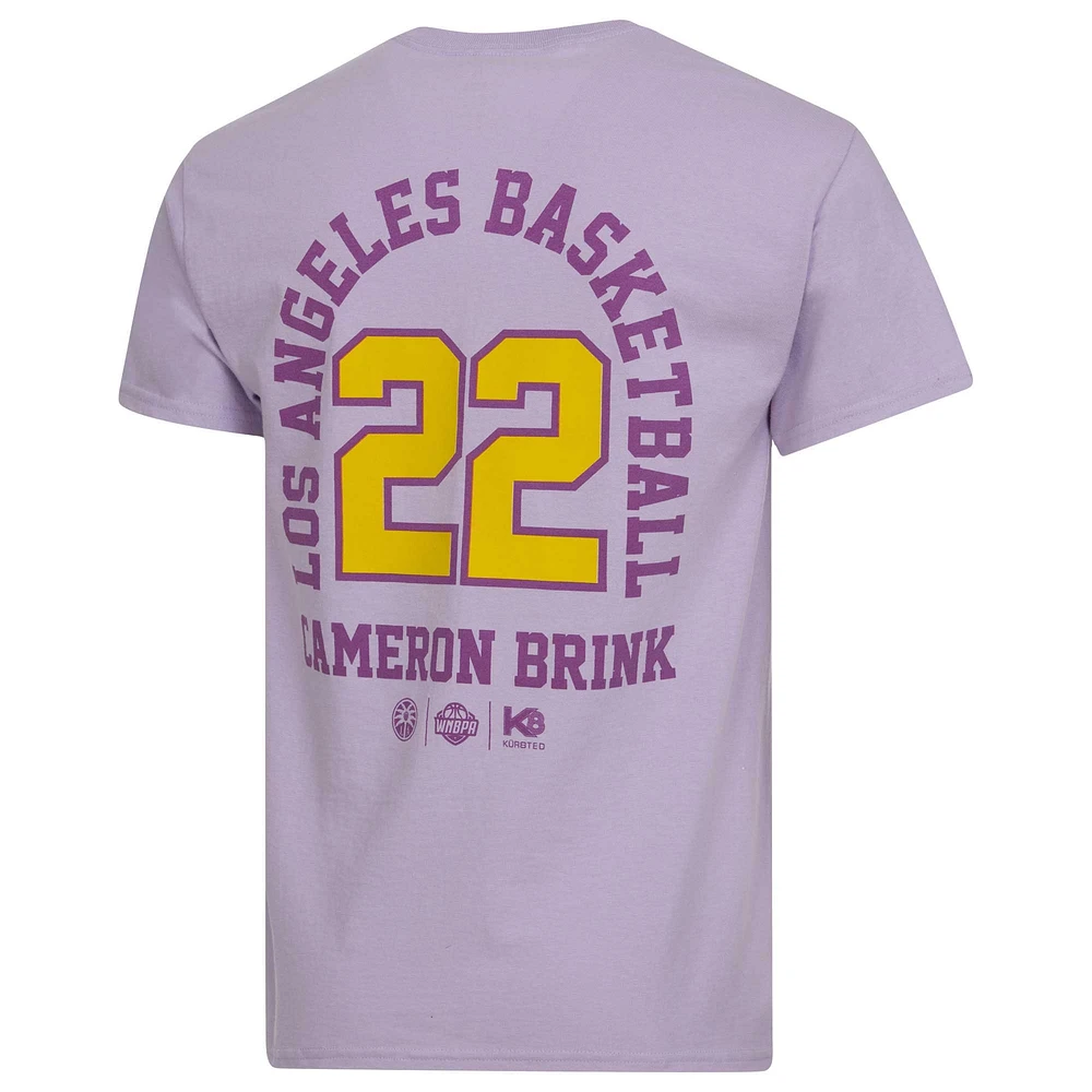 Unisex Cameron Brink Lavender Los Angeles Sparks Player ID Arch T-Shirt