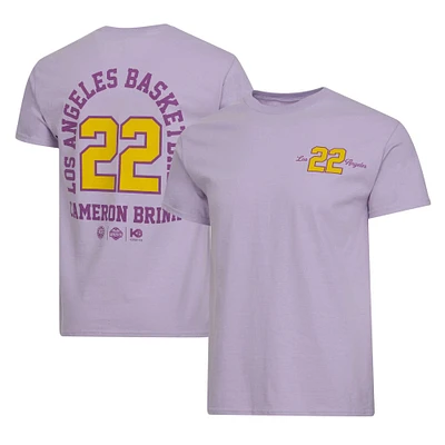 T-shirt unisexe Cameron Brink Lavender Los Angeles Sparks Player ID Arch