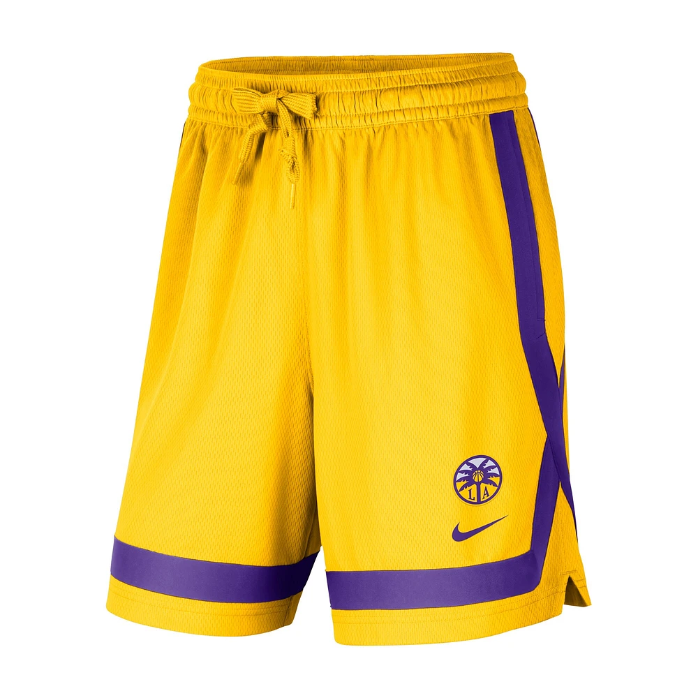 Women's Nike Yellow Los Angeles Sparks Practice Shorts