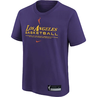T-shirt d'entraînement essentiel Nike pourpre Los Angeles Sparks On Court Legend Essential pour jeune