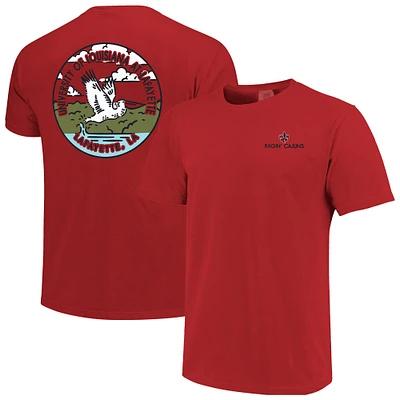 Unisex Cardinal Louisiana Ragin' Cajuns Scenic Comfort Colors T-Shirt