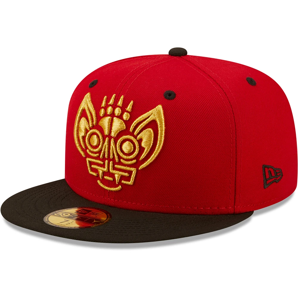 Casquette ajustée 59FIFTY Murciélagos De Louisville Copa La Diversion New Era rouge/noire pour homme