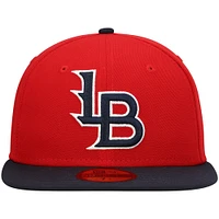 Men's New Era Red Louisville Bats Authentic Collection Team Home 59FIFTY Fitted Hat