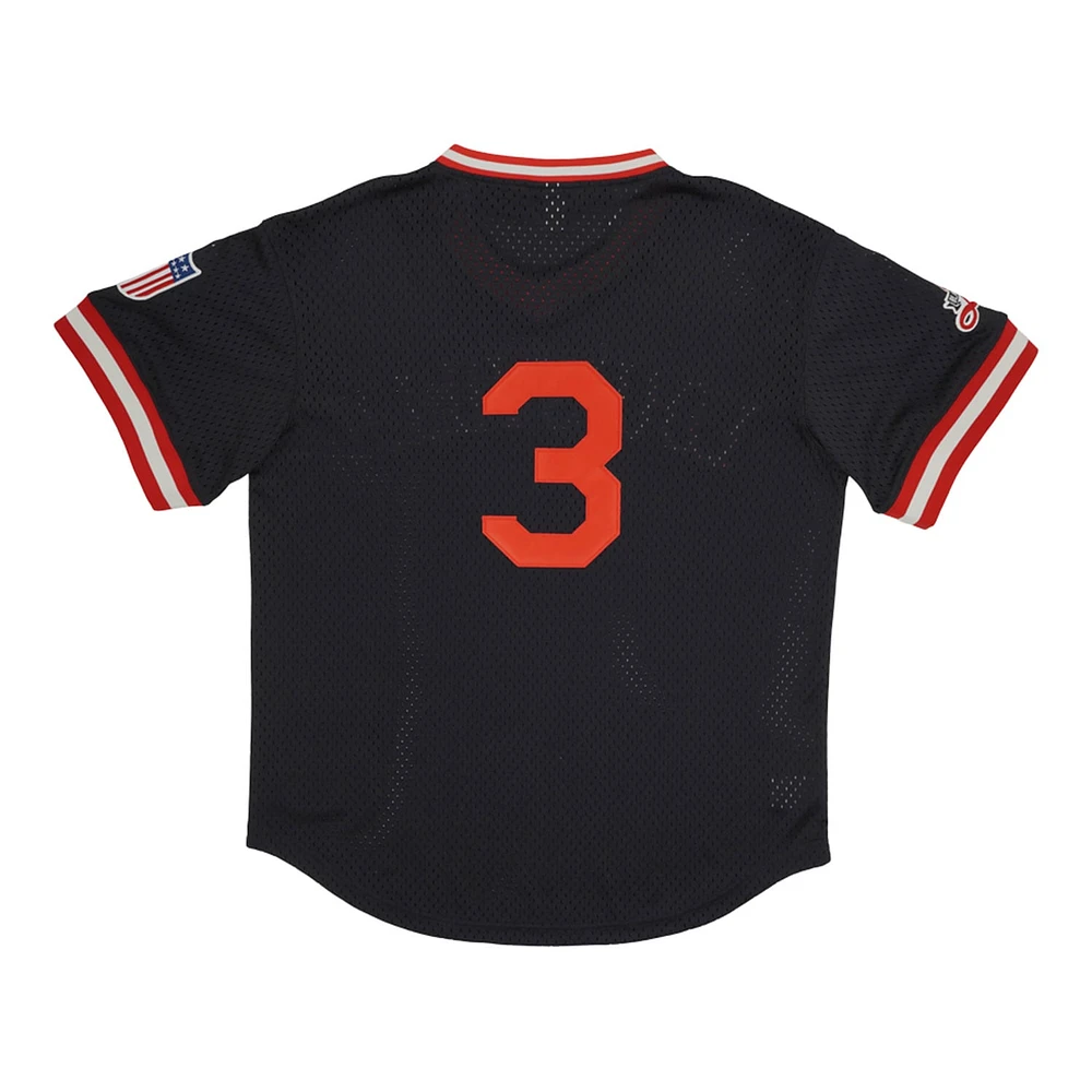 Men's Rings & Crwns #3 Black Louisville Caps Mesh Replica V-Neck Jersey
