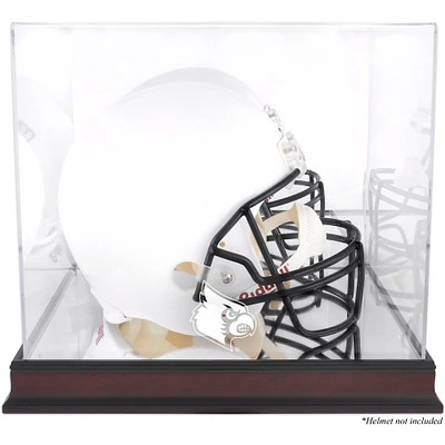 Vitrine de présentation pour casque avec logo en acajou des Louisville Cardinals et dos miroir