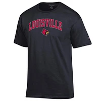Men's Champion  Black Louisville Cardinals Arch Over Logo T-Shirt