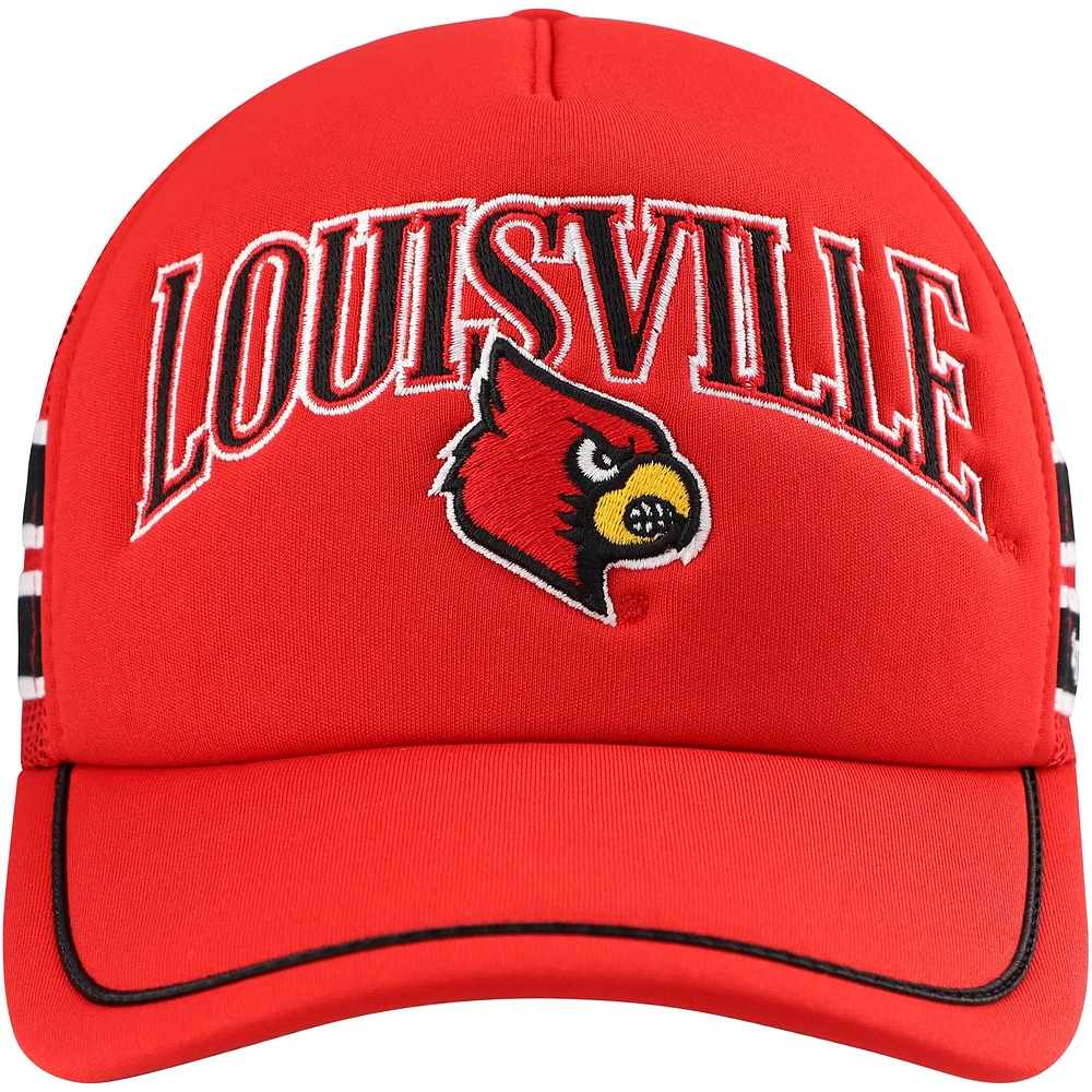 Men's '47 Red Louisville Cardinals Sideband Trucker Adjustable Hat