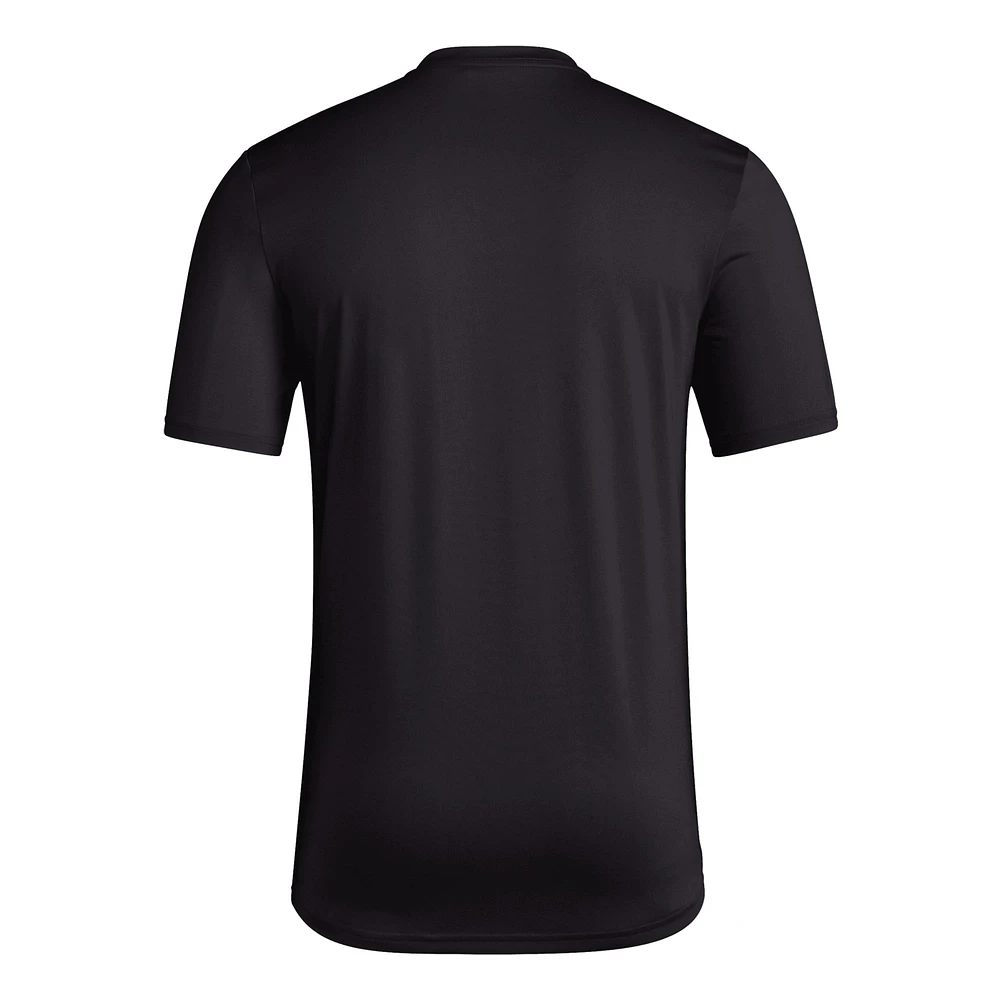 T-shirt d'avant-match de basket-ball adidas Louisville Cardinals On Court Orbit pour homme noir