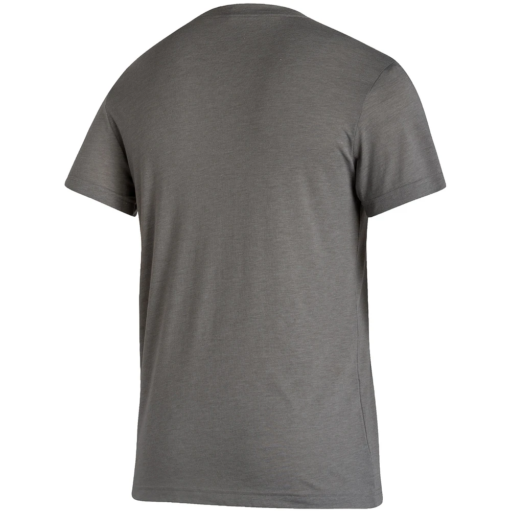 T-shirt pour homme adidas Heathered Charcoal Louisville Cardinals 2 NCAA Team National Championships Reminisce