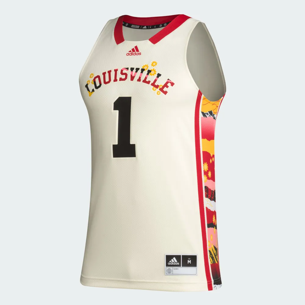 Men's adidas #1 Khaki Louisville Cardinals Honoring Black Excellence Basketball Jersey