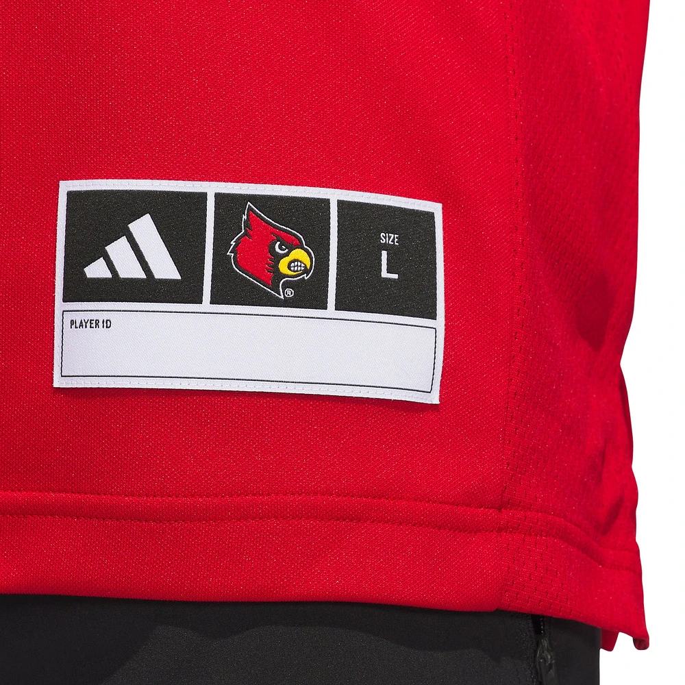 Men's adidas #24 Red Louisville Cardinals Alternate Premier Strategy Jersey