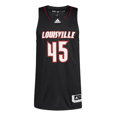 Maillot adidas #45 Louisville Cardinals Swingman pour homme, noir