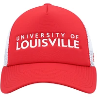 Men's adidas Red Louisville Cardinals Foam Trucker Snapback Hat