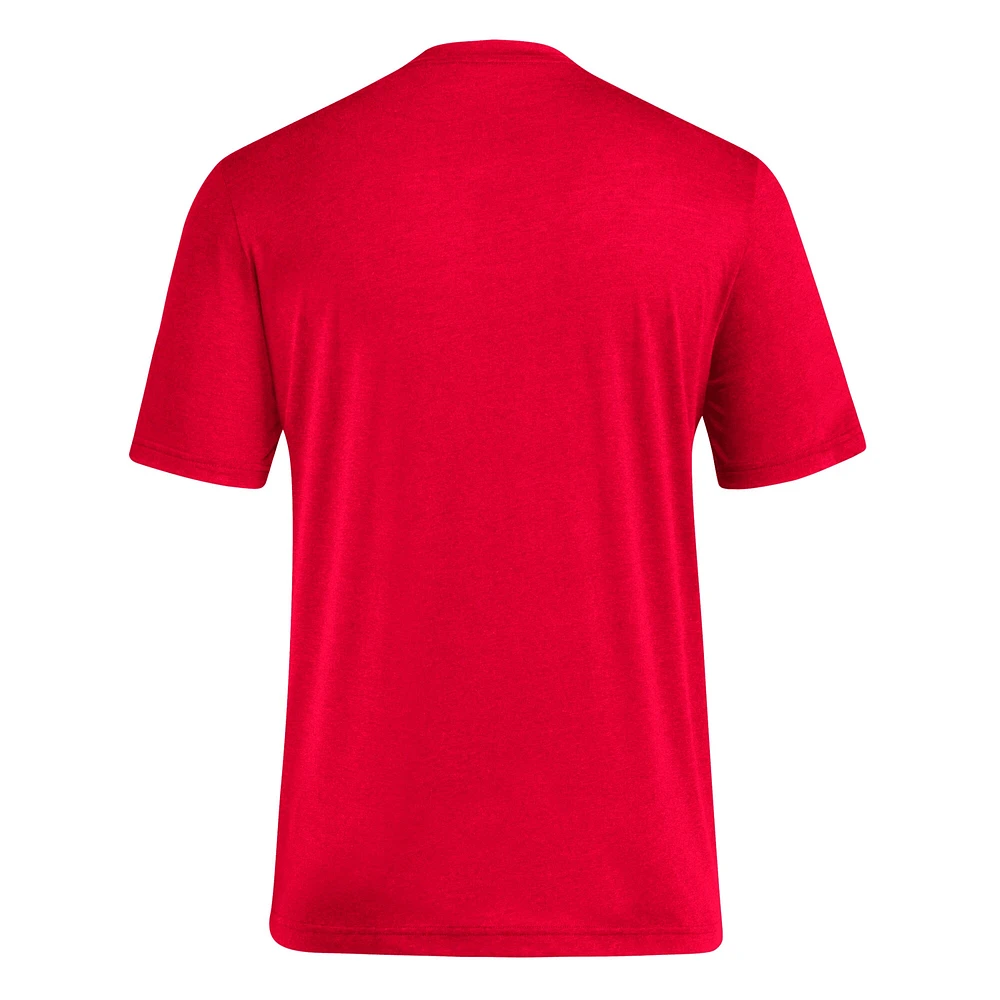 Men's adidas Red Louisville Cardinals Locker Swish Tri-Blend T-Shirt