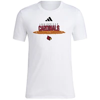Men's adidas White Louisville Cardinals Softball Pitcher's Circle T-Shirt