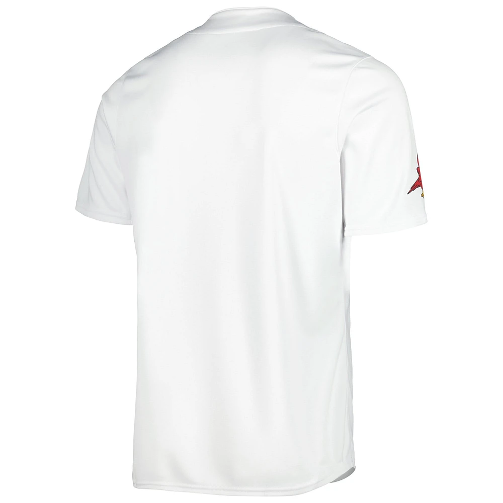 Maillot de baseball l'équipe des Cardinals Louisville adidas blanc pour hommes