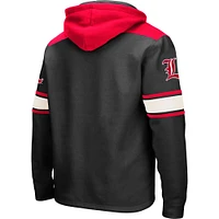 Men's Colosseum Black Louisville Cardinals 2.0 Lace-Up Pullover Hoodie