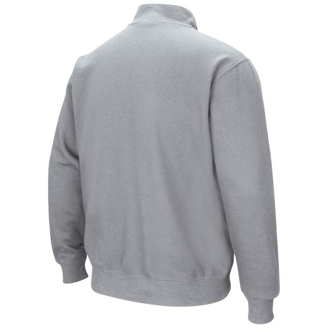 Veste Colosseum Heathered Grey pour homme Louisville Cardinals Tortugas Team Logo Quarter-Zip Jacket